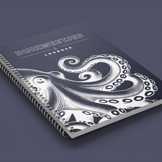 Duiklogboek voorkant met octopus print